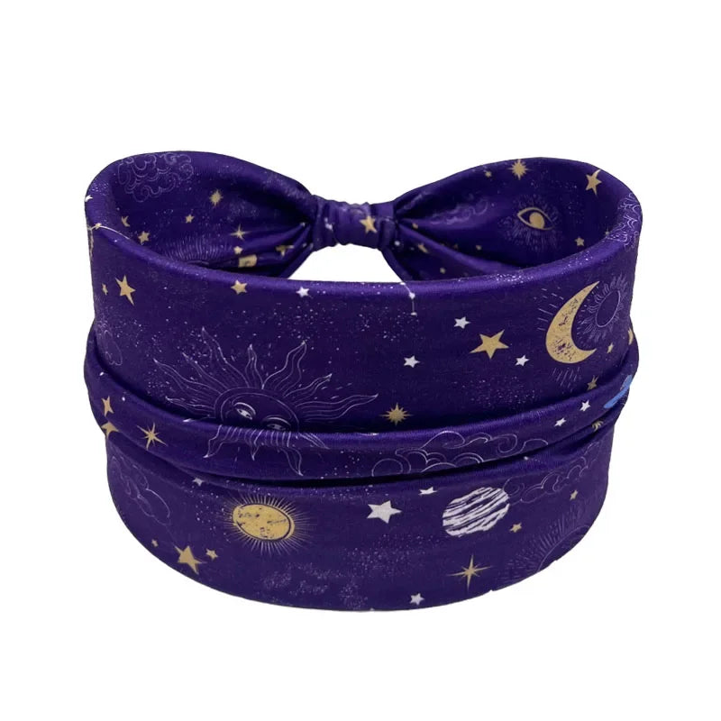 5 pieces/set of fashionable wide edge knotted headbands with ethnic style anti slip headbands, fashionable women's and girls' ha