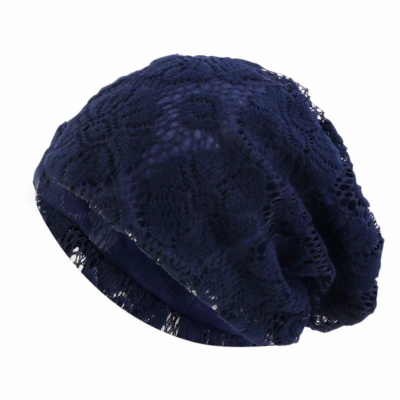 Women Men Sleeping Hat Baggy Beanie Satin Lined Night Unisex Sleep Cap Hair Care Bonnet Hair Loss Nightcap Pullover Hat Headwear