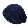 Women Men Sleeping Hat Baggy Beanie Satin Lined Night Unisex Sleep Cap Hair Care Bonnet Hair Loss Nightcap Pullover Hat Headwear