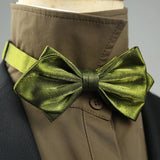 4 Styles Solid Color Black White Wine Bow Ties New Ribbon Gilded Butterfly Double Layered Wedding Party Bowknot Tuxedo Cravat