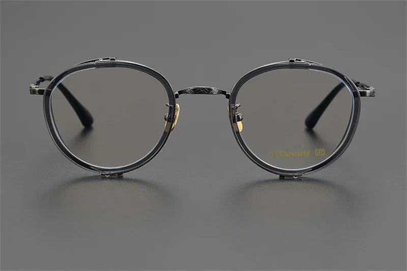 Exquisite Titanium Handmade Glasses Frame Mens Women Retro Square Spectacle Frames Eyeglasses Japanese Design Oval Round Eyewear