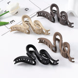 13cm Acrylic Hair Clips For Women Hairpin Matte Wave Hair Claw Clip Ponytail Hair Accessories Girls Headwear Barrettes 4 Colors