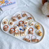 Hair Accessories Girls Bands Bandeau Cheveux Scrunchies Elastic Fille Korean Haarband Rubber Brown Children Gomas Gift Kids