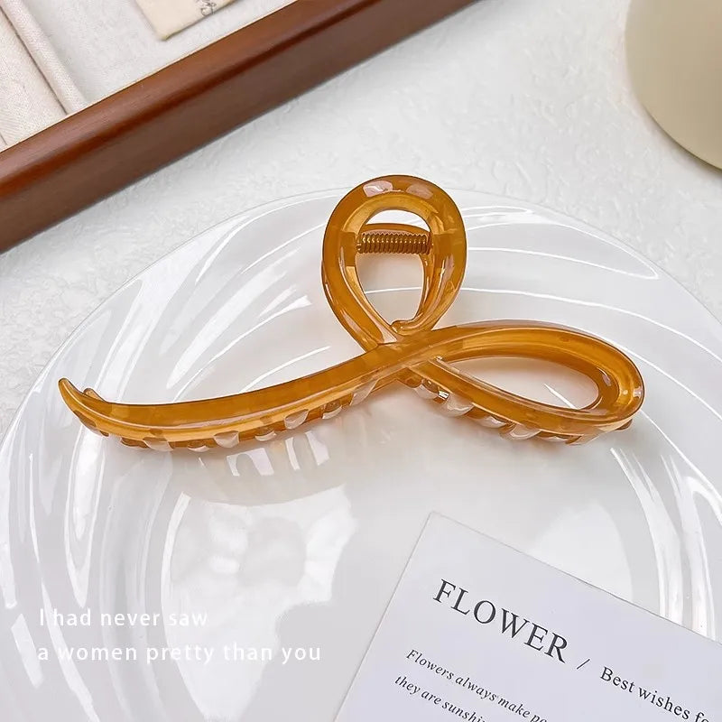 Elegant Jelly Color Bow Hair Claw For Women Girls Sweet Hair Ornament Back Headband Hair Clips Hairpin Fashion Hair Accessories