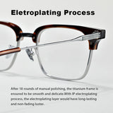 2024 new Italian imported titanium eyeglasses frame star the same fashion VENUS men reading myopia presbyopia optical glasses