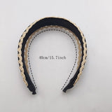 Fashion Headband Women Hair Bands Broadside Wool Raffia Cross Knot Headbands Girls Hair Band Hair Accessories Headwear