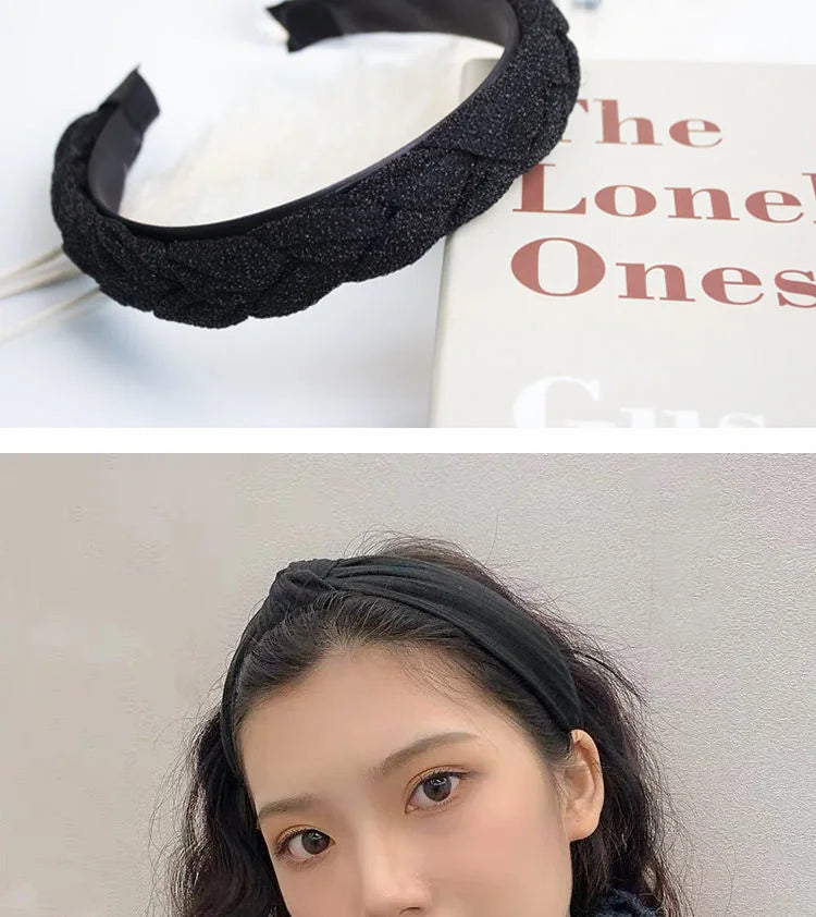 New Flower Headbands For Women Hair Hoop Knot Turban Headband Elastic Hairband Hair Accessories for Girls No Slip Stay