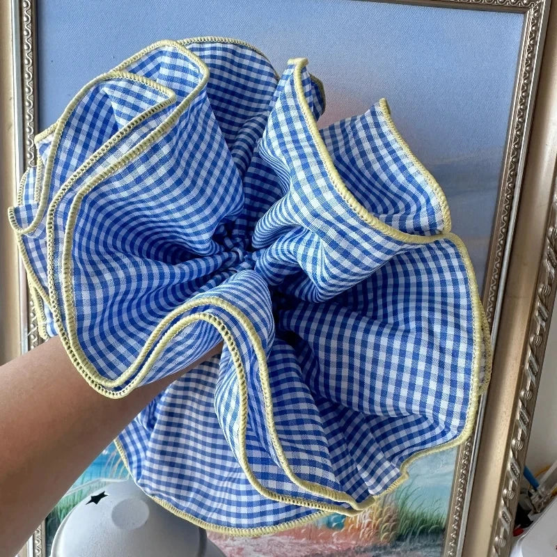 Fashion Lace Scrunchies Romantic Elastic Hair Bands Girl Solid Ponytail Holder Tie Headwear Hair Rope for Women Hair Accessories