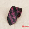 Classic Fashion Men's Skinny Tie Colorful Musical Notes Printed Piano Guitar Polyester 5cm Width Necktie Party Gift Accessory