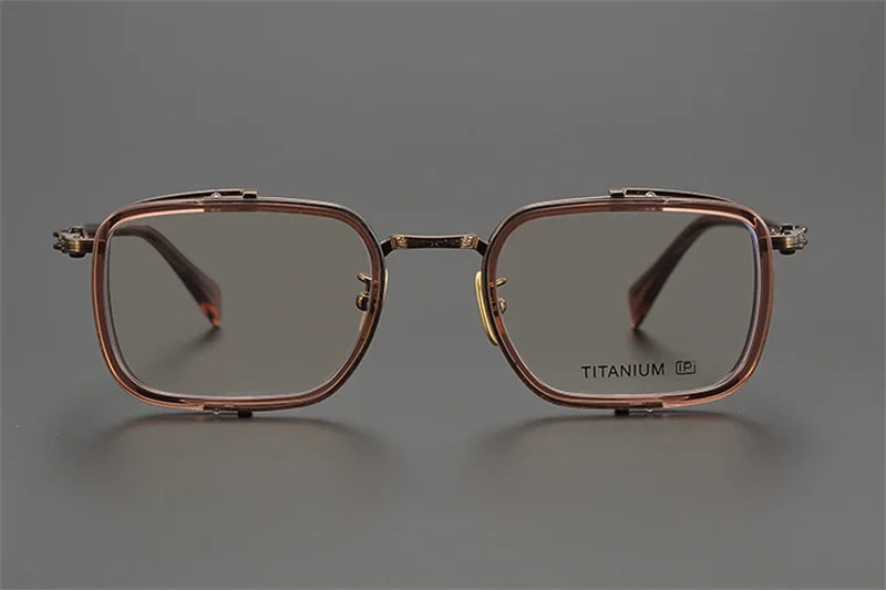 Exquisite Titanium Handmade Glasses Frame Mens Women Retro Square Spectacle Frames Eyeglasses Japanese Design Oval Round Eyewear