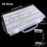 Clearance_1pc 32/40/42/48/56/64 Slots Plastic Storage Box, DIY Diamond Painting Beads Charms Jewelry Accessories Organizer Box_C