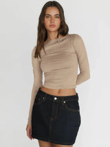 Long Sleeve T Shirt Women Autumn Winter Y2k Crop Top Casual Slim Fit Pullovers Solid O Neck T-shirts Streetwear Female Basic Tee
