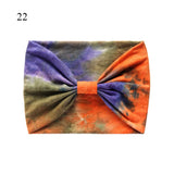 Bohemian Wide Stretch Headbands Multi-color Tie-dyed Yoga Sweatband Turban Head Wrap Bandana Women Hair Accessories Wholesale