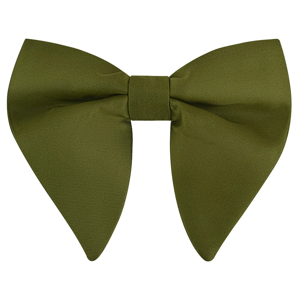 GUSLESON Fashion Pink Champagne Blue Solid Bow Tie For Men Classic Big Bowtie For Party Wedding Bowknot Adult Mens Tie