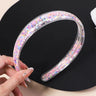 Transparent Quicksand Headbands For Children Kids Girls Fashion Glitter Sequin Teeth Hairbands Bezel Hair Hoops Hair Accessories