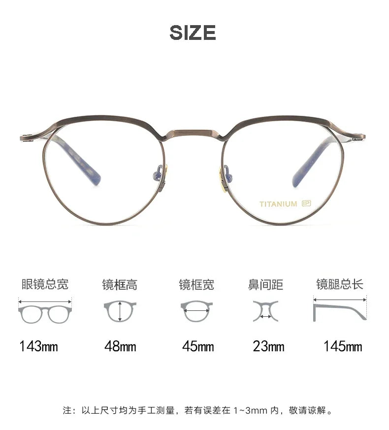 Top Quality Acetate Titanium Optical Glasses Frame Luxury Vintage Computer Eyeglasses Designer Ultra-Light  Eyewear