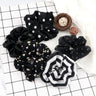 3/5PCS Black White Elastic Hair Bands for Girls Simple Basic Headband Women Rubber Band Hair Accessories Holder Scrunchies Gifts
