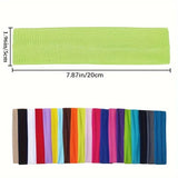 10 Pack Elastic Sports Headbands for Women Stretchy Candy-Colored Hairbands Fashion Sweatbands for Fitness Yoga Running Cycling