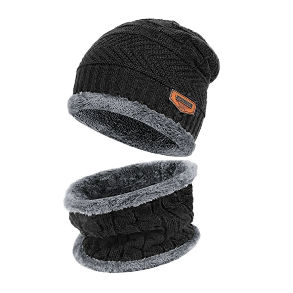3pcs/Set Warm Plush Lined Knit Beanie, Scarf & Gloves Set, Winter Accessories