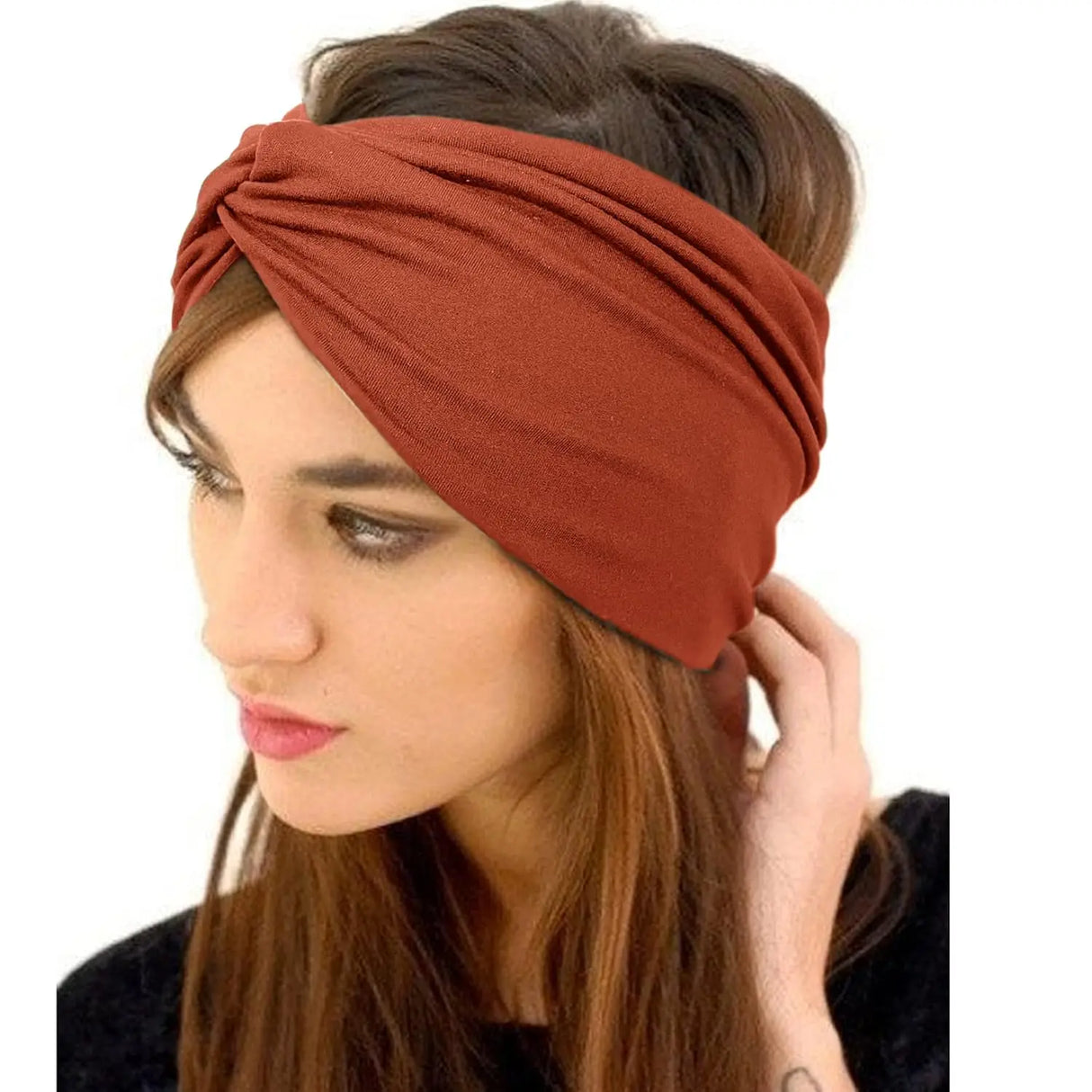 Women Sport Headbands African Wide Hair Wrap Turban Twist Headband for Women Workout Stretch Non-slip Sweatband Hairbands