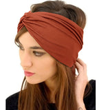 Women Sport Headbands African Wide Hair Wrap Turban Twist Headband for Women Workout Stretch Non-slip Sweatband Hairbands