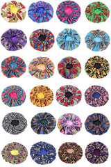 2020 New No. plus-Sized African Printing round Cap Double-Layer Satin Lining Wide Edge Nightcap Chemotherapy Hat