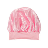 High Elastic Satin Solid Sleeping Hat 1Pcs Hair Care Bonnet Nightcap Multi-color Reusable Women Home Sleeping Cap Accessories