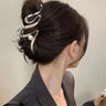New Punk Geometric Metal Gold Silver Simple Hair Clip Claw for Women Trendy Large Crab Catches Clamp Korea Headwear Accessories