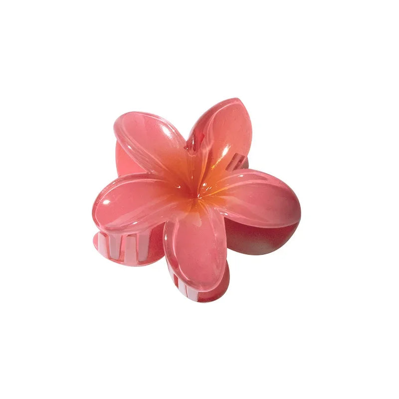 Hawaiian Gradient Hair Clips Flower Hair Claws Big Size Fashion Head wear Hairpin for Women Girls Crab Barrette Hair Accessories