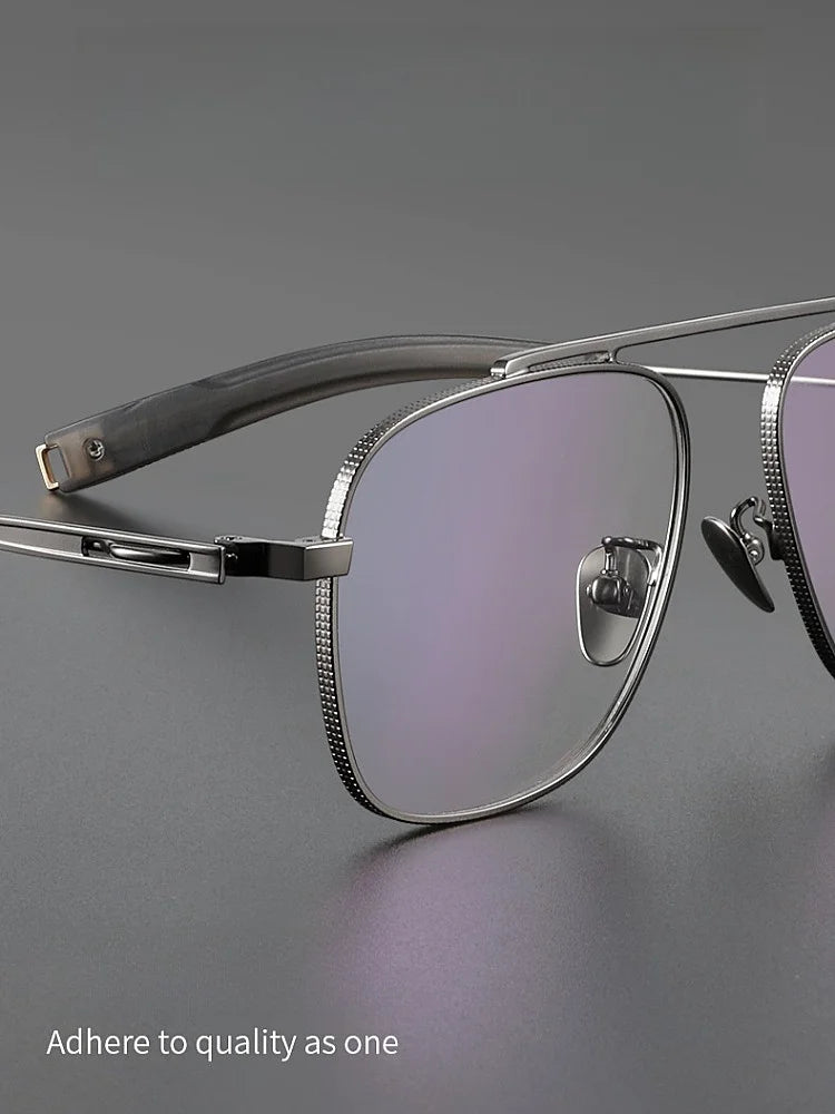 Titanium Double Beam Men's Glasses Frame Fashion Light Luxury Women's Glasses Frame Retro Optical Prescription Glasses Fram 105