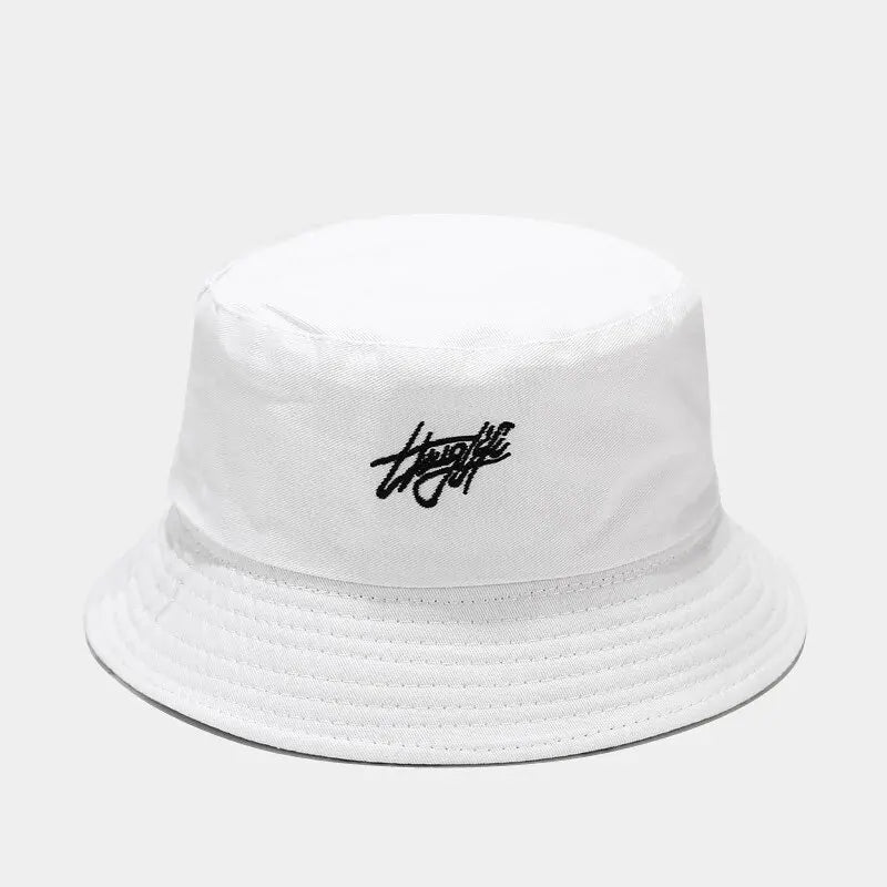 Hats, Female Letters, Fisherman's Hats, Trendy Casual And Versatile, Double-Sided Basin Hats, Men's Sunhats In All Seasons