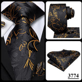 Hi-Tie Men Fashion Paisley Sage Green Necktie Handkerchief Cufflinks for Tuxedo Accessory Classic Silk Luxury Tie for Man Gift