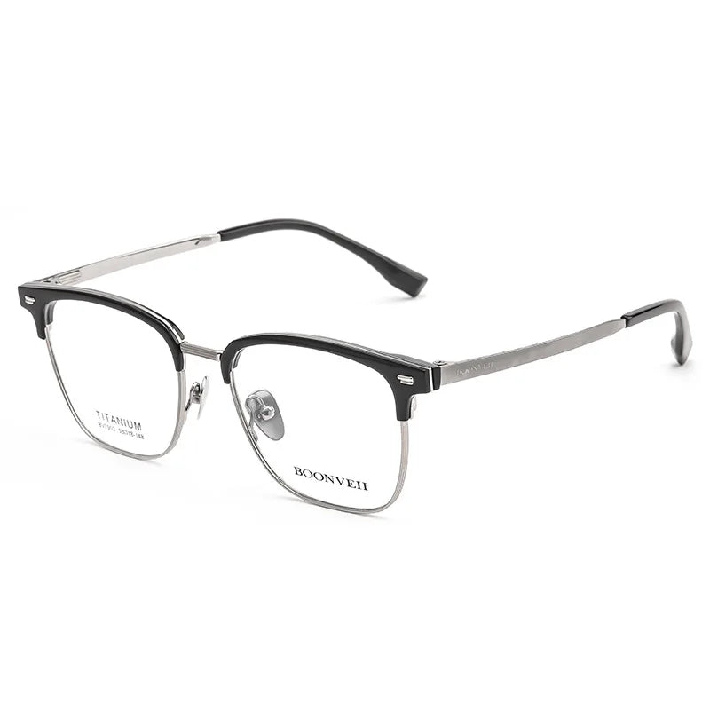 Pure Titanium Frame Glasses Full Rim Eye Glasses Spring Hinges Men Style Shortsighted Spectacles New Arrival Glasses