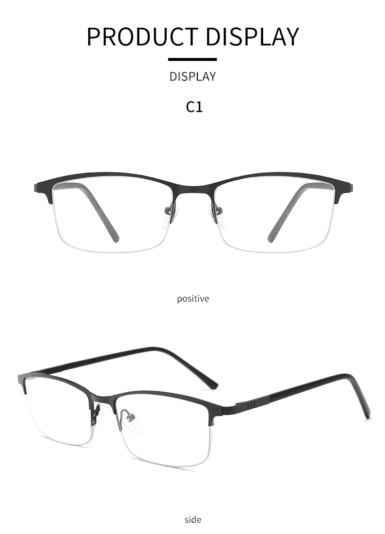 Blue Light Blocking Glasses Reading Glasses For Men's Women Metal Ultra Light Frame Computer Goggles Anti Radiation Antiglare