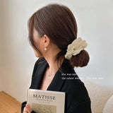 Élastiques à cheveux pour femmes coréennes, chouchous de couleur unie, accessoires pour cheveux, pour queue de cheval