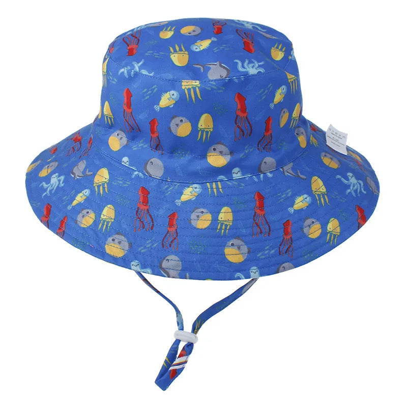Summer Baby Sun Hat Baby Sun Hat for Girls and Boys Outdoor Anti UV Kids Beach Caps Bucket Cap