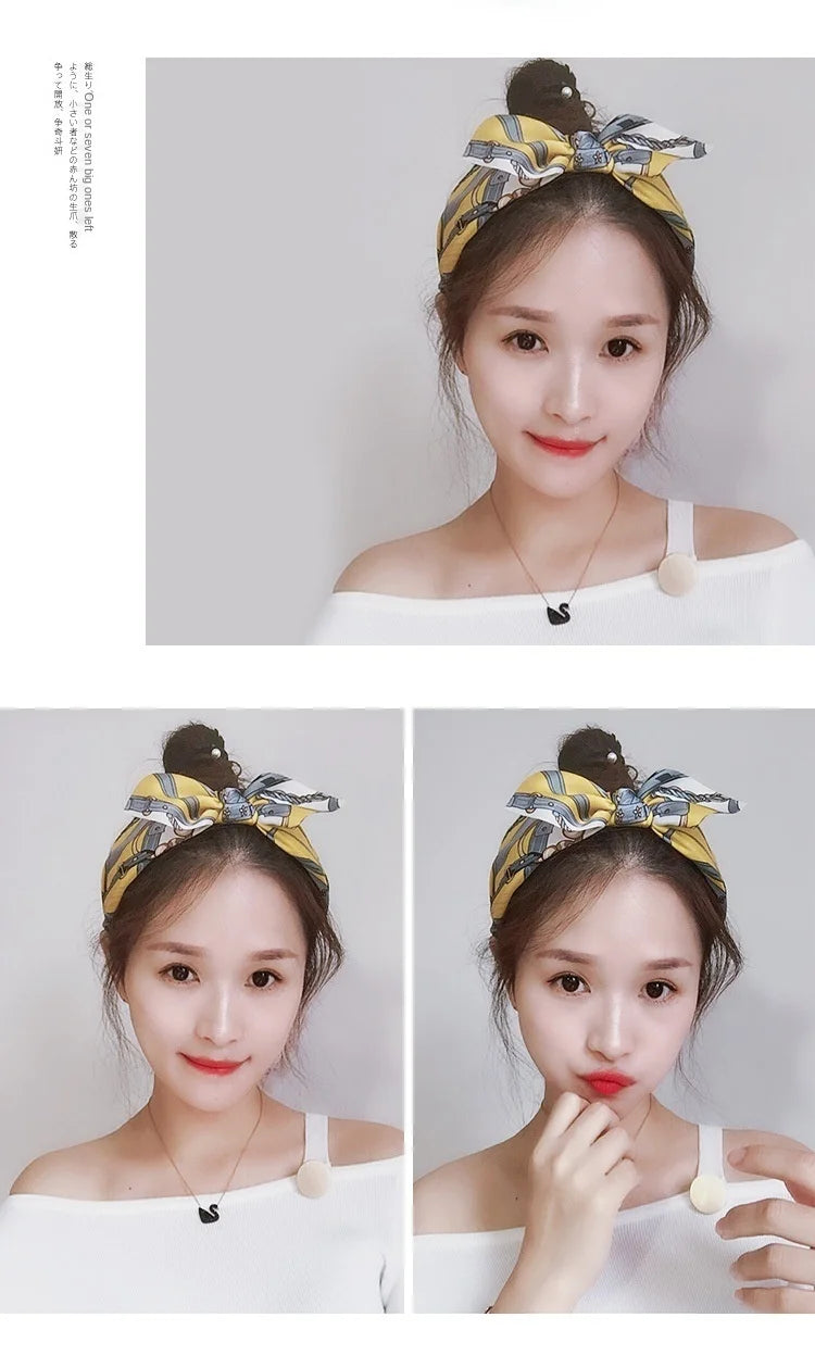 Women Hairbands Wide Female boho ties headband accessories Bow Hair Hoops Headwear Floral Hair Accessories Girl Head Band Lady