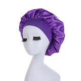 Women's Satin Solid Wide-brimmed Sleeping Hat Night Sleep Cap Hair Care Bonnet Nightcap For Women Men Unisex Cap bonnet de nuit