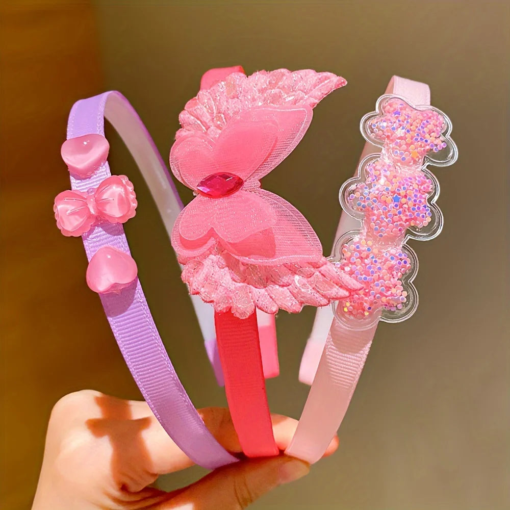 3 Pieces of Sweet Headbands for Kidsren, Suitable for Little Girls