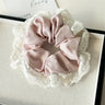 High Appearance Level Lace Fabric Elastic Hair Rope Simple Advanced Sense Small Fragrance Sweet Tie Hair Cord Gentle Temperament