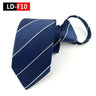 HUISHI Striped Plaid Print Neck Ties For Men Wedding Party Lazy Zipper Tie Fashion Business Necktie Male Suit Accessori Cravats