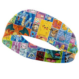 Pokemon Headbands Pikachu Stretch Wide edge Headbands Anime Childrens Sports Headbands Outdoor Running Anti Sweating Headbands