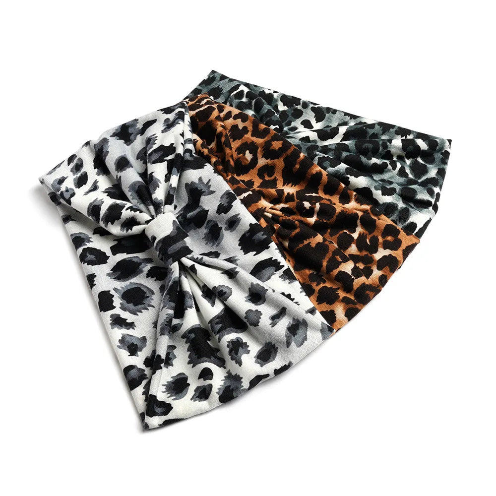 Boho Headbands For Women Fashion Stretch Wide Hair Bands Knoted Turban Yoga Sweatband Elastic Head Bands Stylish Wrap Headbands