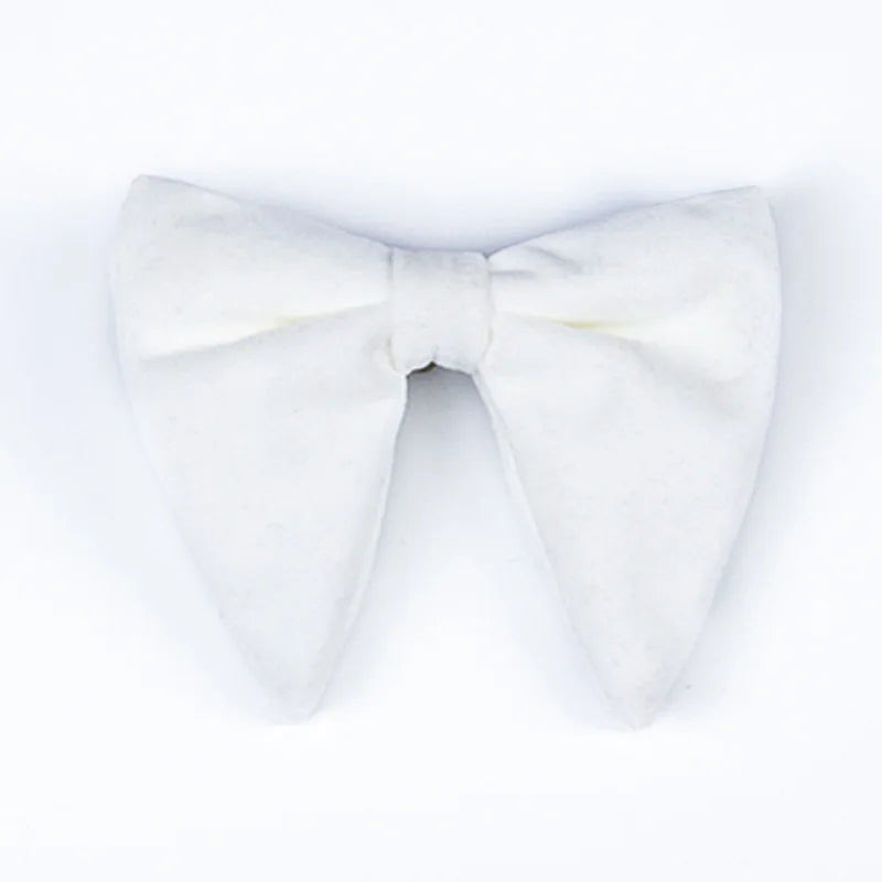 Fashion Velvet Big Bowties Flannelette Large Size Bow Ties For Men Formal Dress Handkerchief Wedding Party Tuxedo Groom Bow Knot
