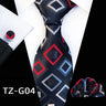 Orange Novelty Ties For Men Plaid Flower Design Silk Wedding Necktie For Men Hanky Cufflinks Gifts Business Party Suit Bow Tie