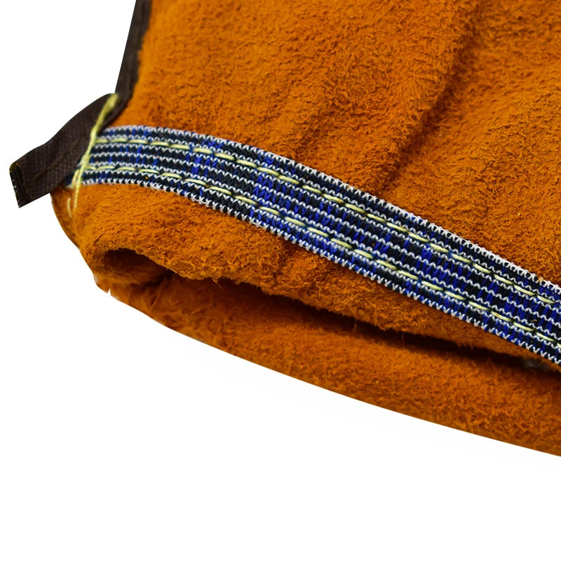 Labor Protection Cowhide Gloves Double-layer Yellow Safety Welding Wear-resistant Gloves Personal Protective Equipment