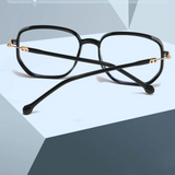 Blue Light Blocking Reading Glasses with Glitter Frame Fashion Oversized Presbyopia Glasses Slimming for Men Women