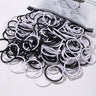 50PCS Macaron Rubber Band Hairband Headband High Elastic Durable Hair Ring Tied High Ponytail Women's Kids Hair Headwear