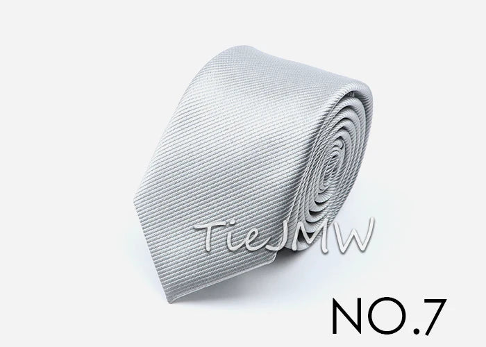 Men Solid Classic Ties Formal Striped Business 6cm Slim Necktie for Wedding Tie Skinny Groom Cravat