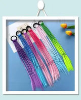 New Girls Colorful Wigs Ponytail Headbands Rubber Bands Beauty Hair Bands Headwear Kids Hair Accessories Head Band Hair Ornament